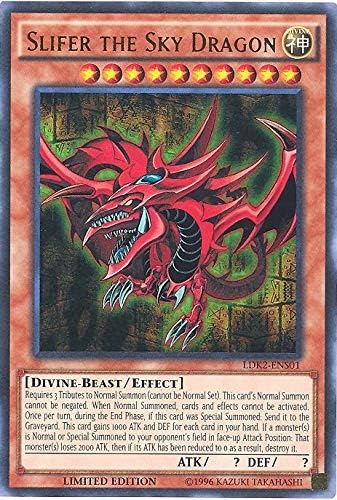 Yugioh 1st Ed Slifer the Sky Dragon LDK2-ENS01 Ultra Rare 1st Edition Legendary Decks II Cards