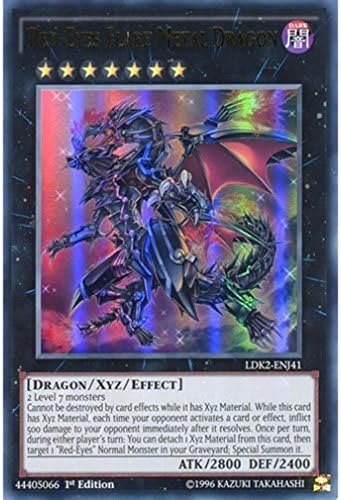 YuGiOh - LDK2-ENJ41 Limited Ed Red-Eyes Flare Metal Dragon Ultra Rare card by YuGiOh