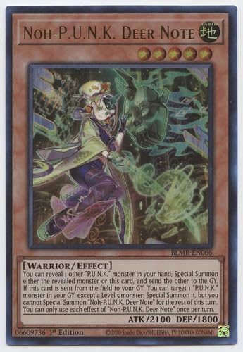 YU-GI-OH! NOH-P.U.N.K. Deer Note - BLMR-EN066 - Ultra Rare - 1st Edition -