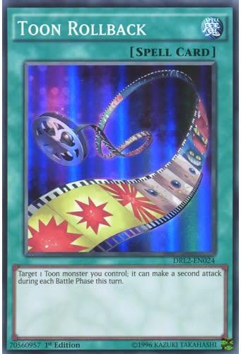 YuGiOh : DRL2-EN024 1st Ed Toon Rollback Super Rare Card - ( Dragons of Legend 2 Yu-Gi-Oh! Single Card )