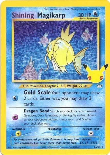 Pokemon - Shining Magikarp 66/64 - Celebrations - 25th Anniversary