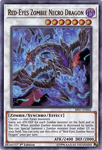 YU-GI-OH! Red-Eyes Zombie Necro Dragon - SR07-EN041 - Ultra Rare - 1st Edition - Structure Deck: Zombie Horde - 1 Card