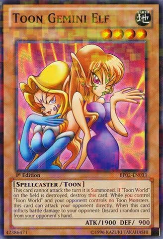 Yu-Gi-Oh! - Toon Gemini Elf (BP02-EN033) - Battle Pack 2: War of The Giants - Unlimited Edition - Mosaic Rare