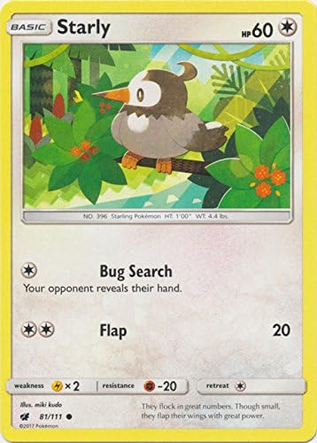 Pokemon - Starly - 81/111 - Common - Sun & Moon: Crimson Invasion