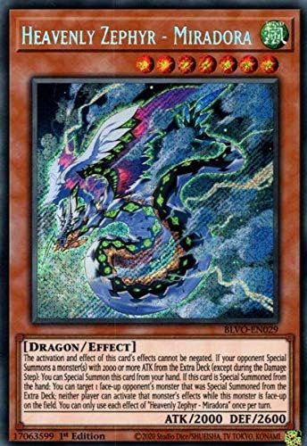 Heavenly Zephyr - Miradora - BLVO-EN029 - Secret Rare - 1st Edition