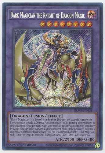 YU-GI-OH! Dark Magician The Knight of Dragon Magic - BLMR-EN001 - Secret Rare - 1st Edition