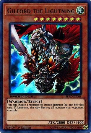 Yu-Gi-Oh! - Gilford The Lightning - SBAD-EN008 - Ultra Rare - 1st Edition - Speed Duel: Attack from The Deep