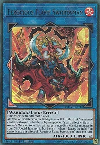 Ferocious Flame Swordsman - DUOV-EN032 - Ultra Rare - 1st Edition