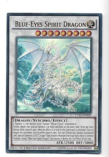 Yugioh Ultra Rare Card Blue Eyes Spirit Dragon Limited Edition CT13-EN009 by Yu Gi Oh!