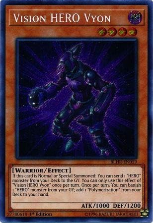 Yu-Gi-Oh! - Vision Hero Vyon - BLHR-EN059 - Secret Rare - 1st Edition - Battles of Legend: Hero's Revenge