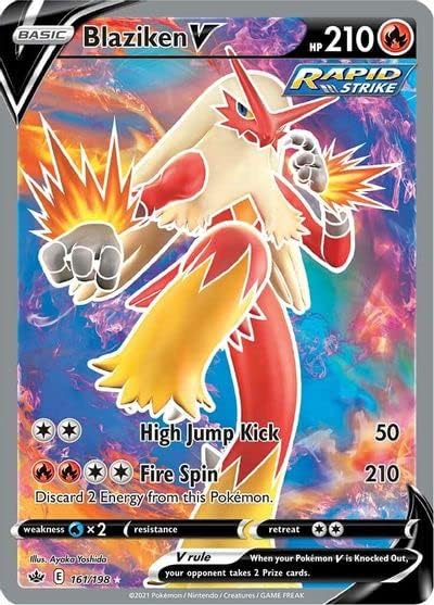 Blaziken V - 161/198 - Full Art Ultra Rare - Sword & Shield - Chilling Reign