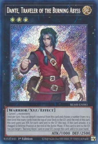 Dante, Traveler of The Burning Abyss BLMR-EN081 Secret Rare YuGiOh