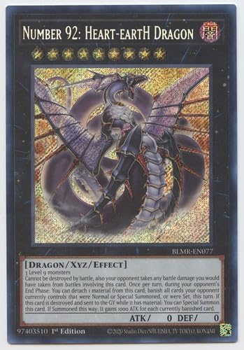 YU-GI-OH! Number 92: Heart-Earth Dragon - Secret Rare - 1st Edition -