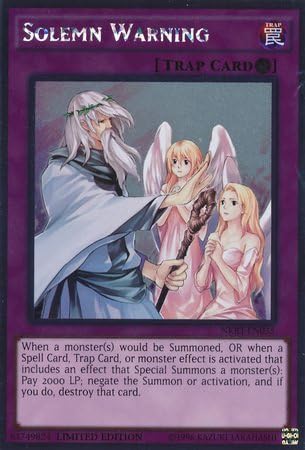 Yu-Gi-Oh! - Solemn Warning (NKRT-EN035) - Noble Knights of the Round Table - 1st Edition - Platinum Rare by Yu-Gi-Oh!