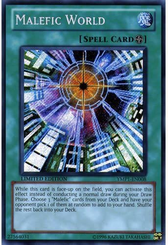 YuGiOh : YMP1-EN008 Limited Ed Malefic World Secret Rare Card - ( Movie Pack Yu-Gi-Oh! Single Card )