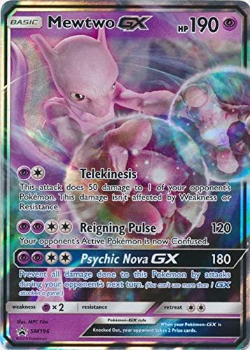 Pokémon SM Black Star Promo  - Mewtwo GX - SM196 - 1 Piece