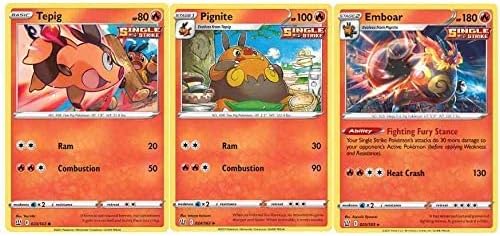 Emboar 025/163 Battle Styles - Pokemon Evolution 3 Card Lot - Pignite Tepig