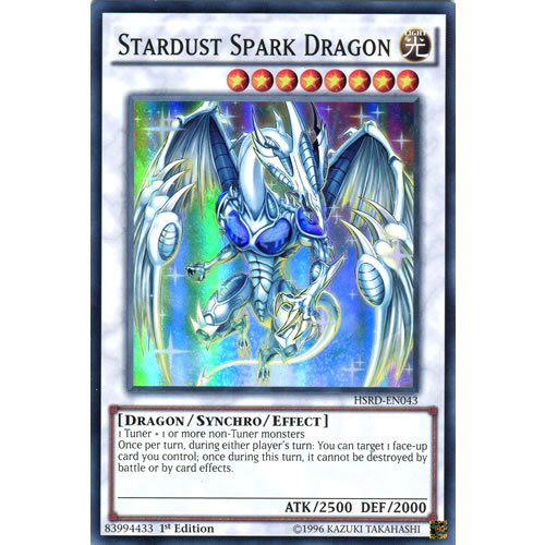 YuGiOh : HSRD-EN043 1st Ed Stardust Spark Dragon Super Rare Card - ( High Speed Riders Yu-Gi-Oh! Single Card )