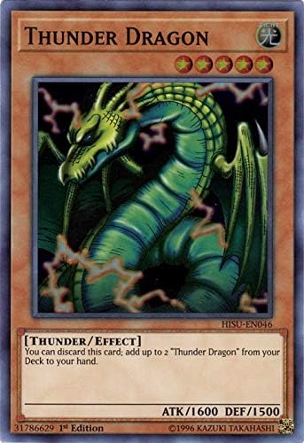 Yu-Gi-Oh! Singles - Thunder Dragon - HISU-EN046 - Super Rare - 1st Edition - Hidden Summoners
