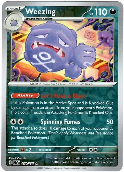Pokemon - Weezing 110/165 - Pokemon 151 - Reverse Foil