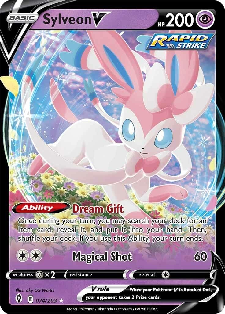 Pokemon Sylveon V - 074/203 - Ultra Rare - Sword & Shield - Evolving Skies