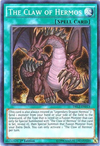 Yu-Gi-Oh! - The Claw of Hermos (DRL2-EN013) - Dragons of Legend 2 - 1st Edition - Secret Rare