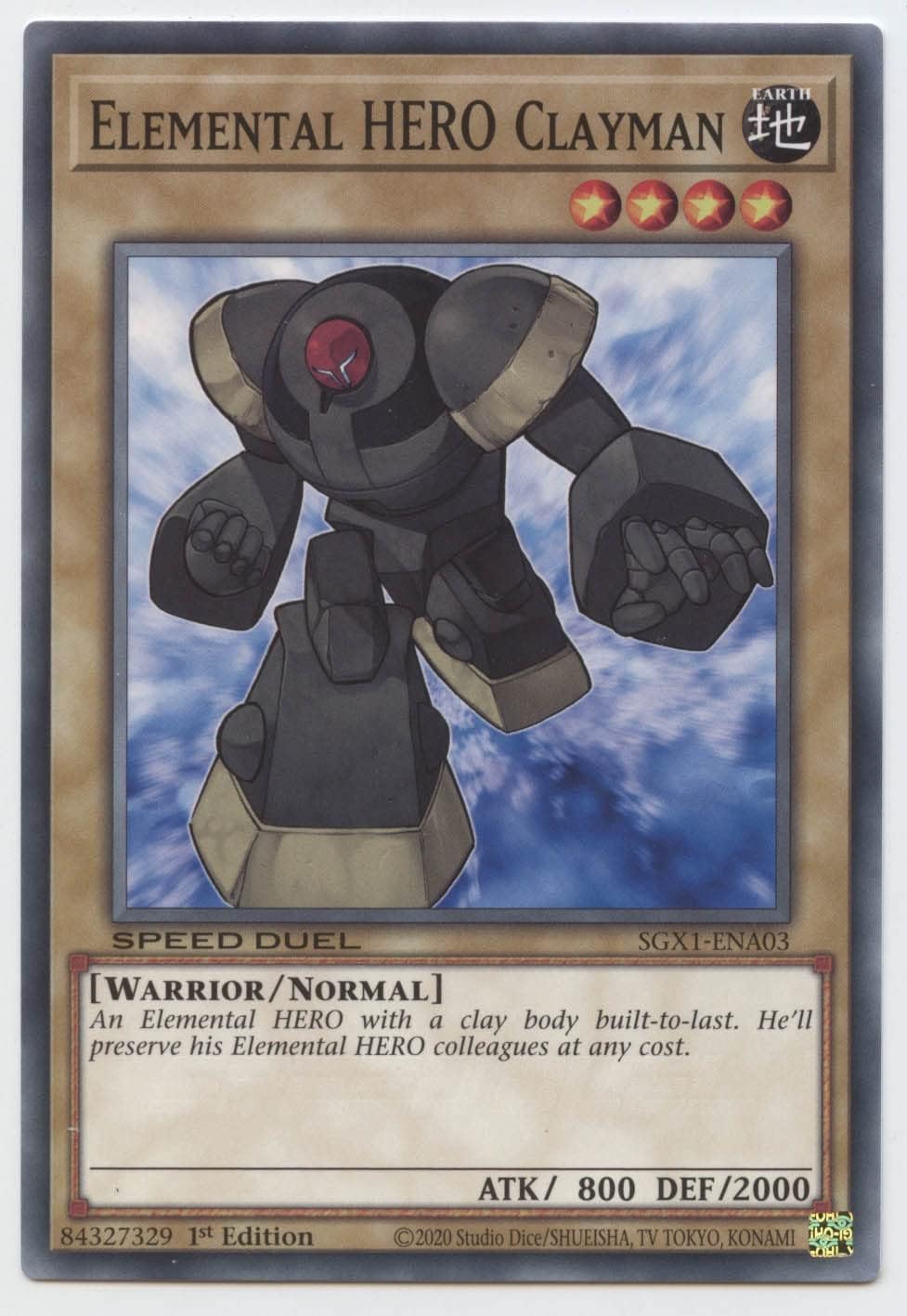Elemental Hero Clayman - SGX1-ENA03 - Common - 1st Edition