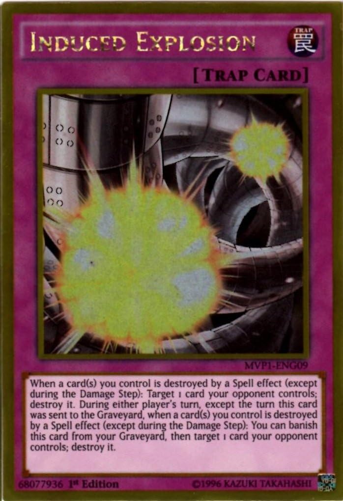 Yu-Gi-Oh! - Induced Explosion (MVP1-ENG09) - The Dark Side of Dimensions Movie Pack Gold Edition - 1st Edition - Gold Rare