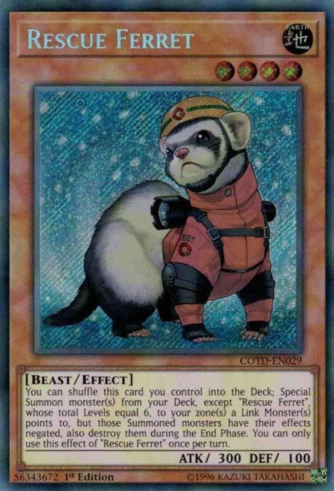 Rescue Ferret - COTD-EN029 - Secret Rare - Unlimited Edition - Code of the Duelist (Unlimited Edition)