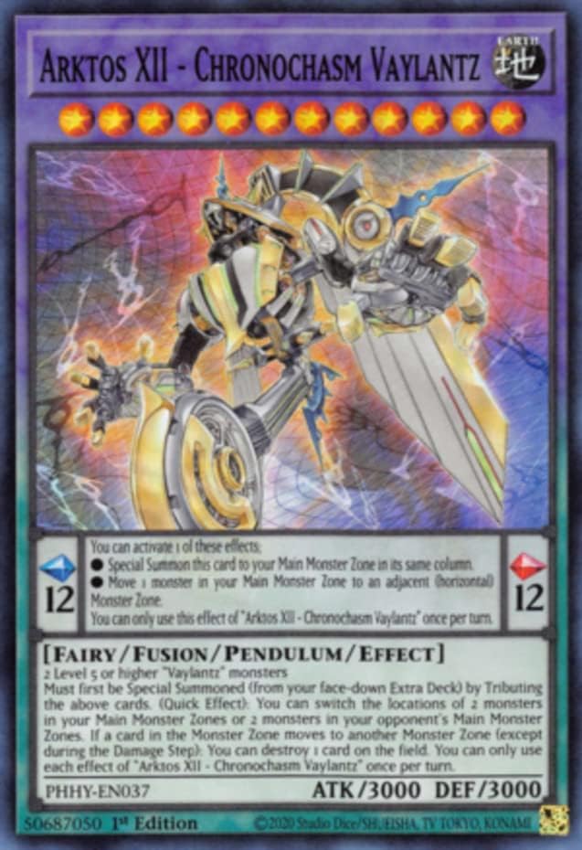 Arktos XII - Chronochasm Vaylantz - PHHY-EN037 - Super Rare 1st Edition Yugioh
