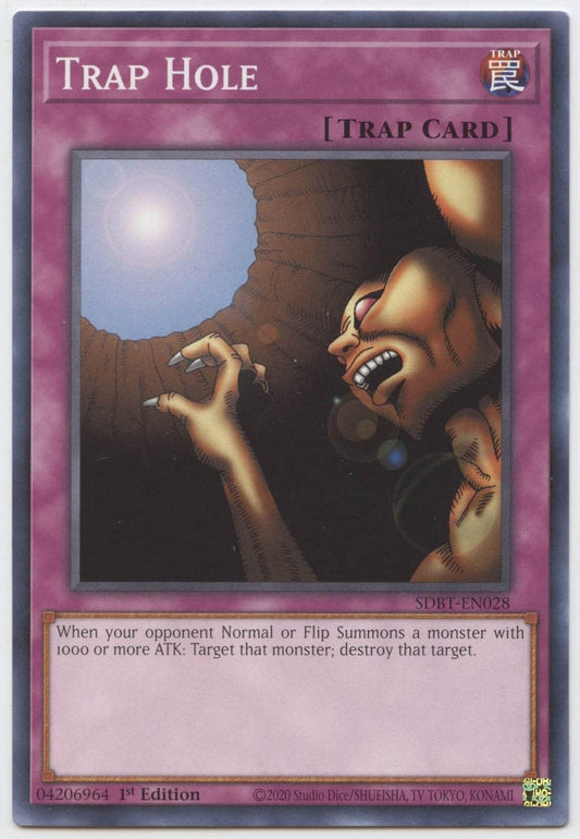 YU-GI-OH! Trap Hole - SDBT-EN028 - Common - 1st Edition