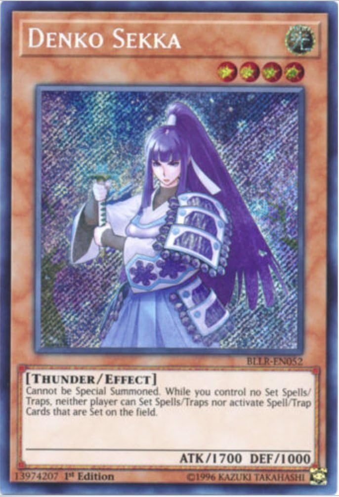 Yugioh, Denko Sekka - BLLR-EN052 - Secret Rare - 1st Edition -NM/M