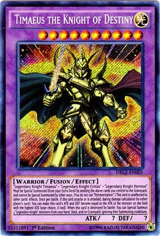 Yu-Gi-Oh! - Timeaus the Knight of Destiny (DRL2-EN001) - Dragons of Legend 2 - 1st Edition - Secret Rare