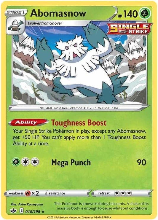 Abomasnow - 010/198 - Rare - Sword & Shield - Chilling Reign