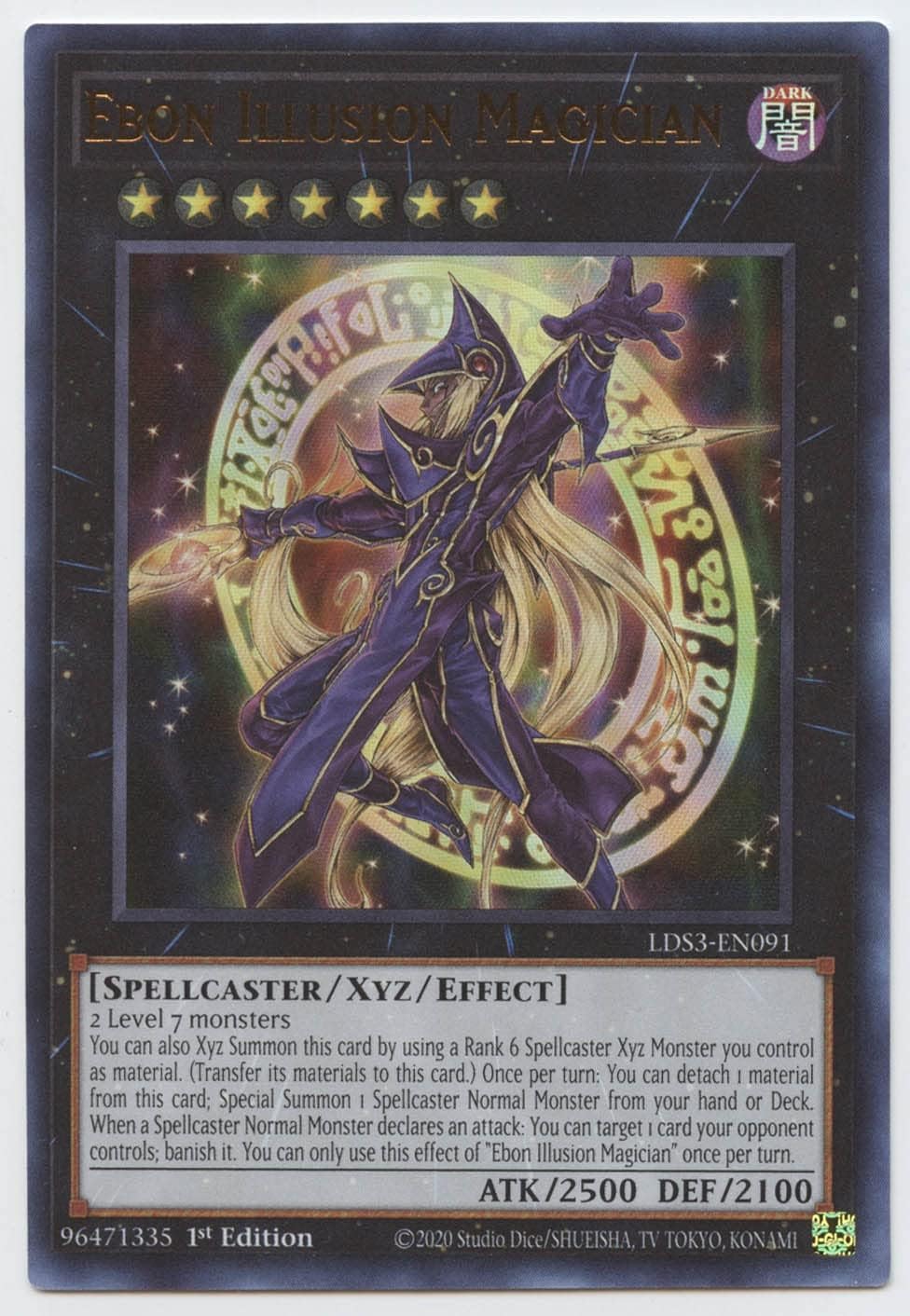 Ebon Illusion Magician - LDS3-EN091 - Ultra Rare - 1st Edition