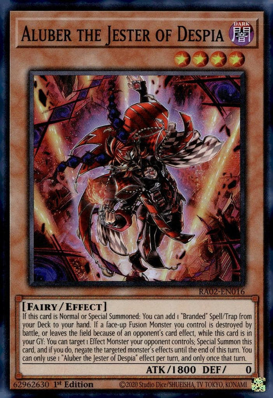 Aluber The Jester of Despia - RA02-EN016 - Super Rare - 1st Edition