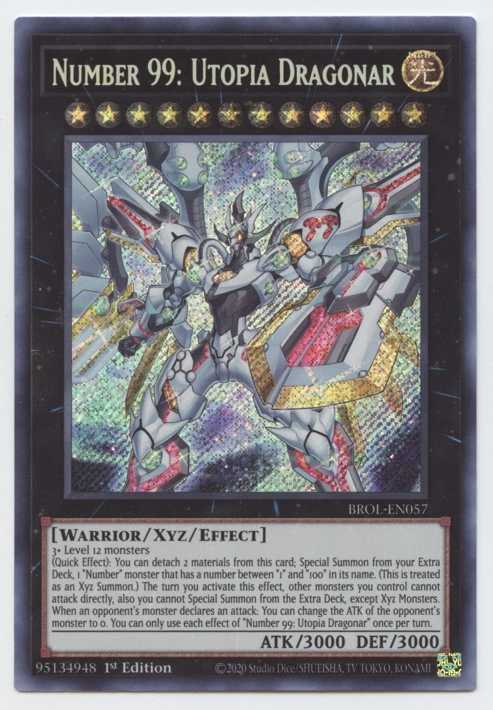 YU-GI-OH! Number 99: Utopia Dragonar - Secret Rare - 1st Edition