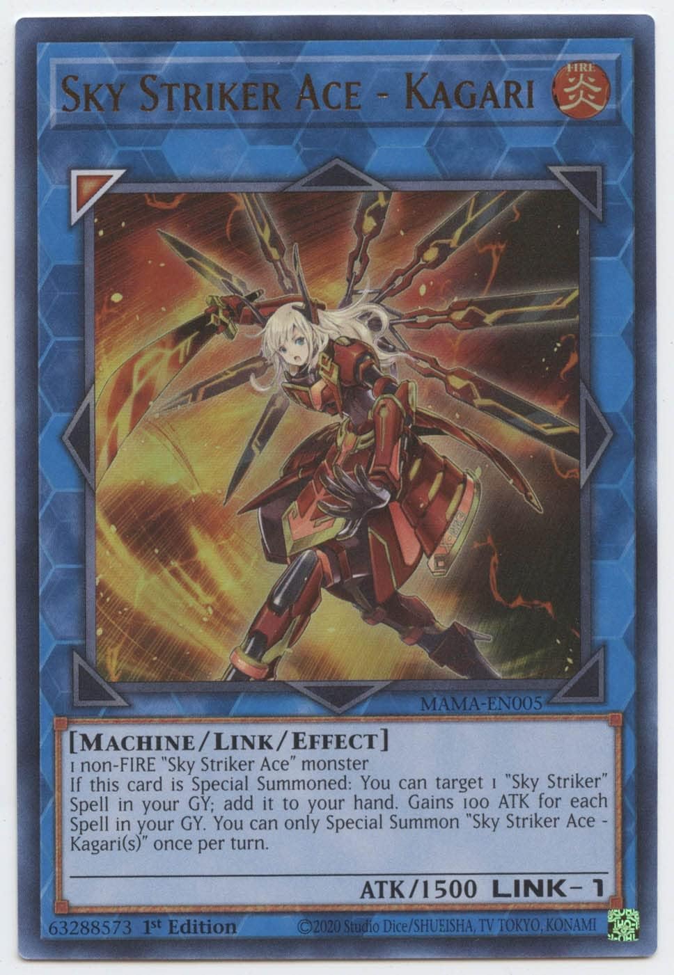 Sky Striker Ace - Kagari - MAMA-EN005 - Ultra Rare - 1st Edition