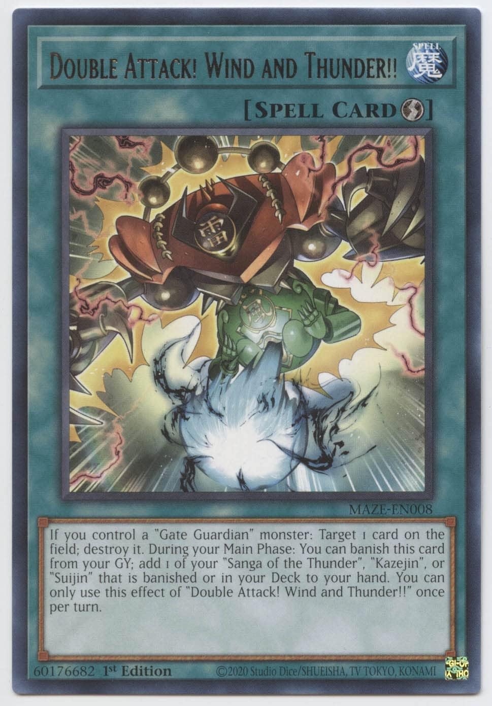 YU-GI-OH! Double Attack! Wind and Thunder!! - MAZE-EN008 - Rare - 1st Edition -