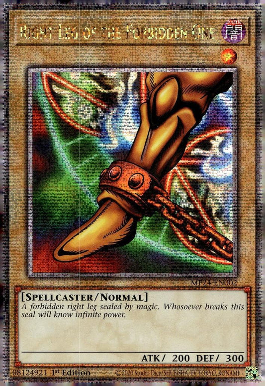 YU-GI-OH! Right Leg of The Forbidden One - MP24-EN002 - Quarter Century Secret Rare - 1st Edition