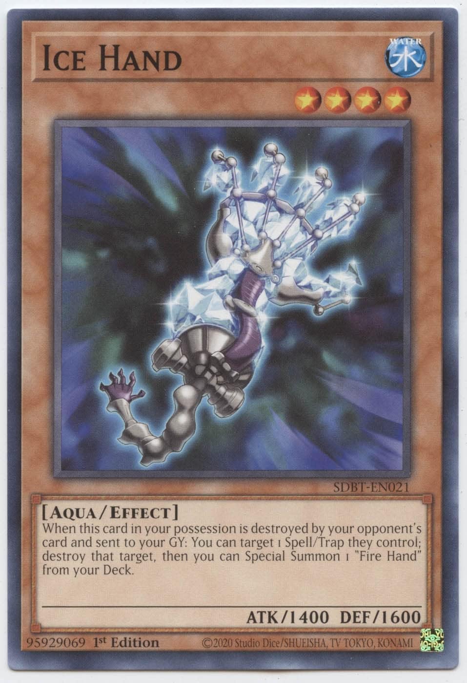 Ice Hand - SDBT-EN021 - Common - 1st Edition