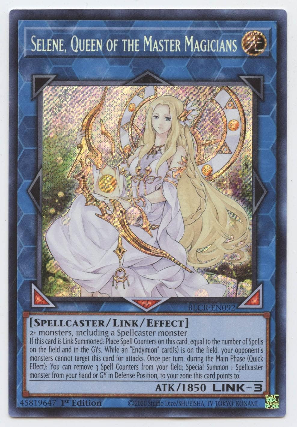 Selene, Queen of The Master Magicians - BLCR-EN092 - Secret Rare - 1st Edition