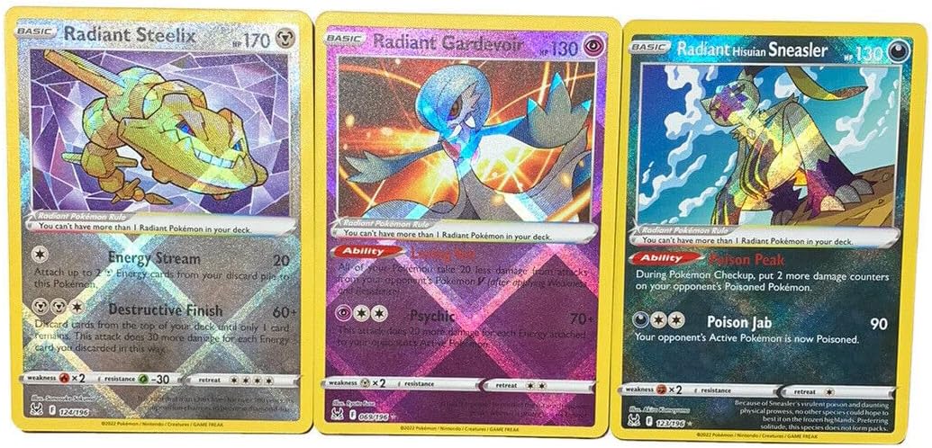 Pokemon Lost Origin Radiant Steelix - Gardevoir - Sneasler - Complete 3 Card Set