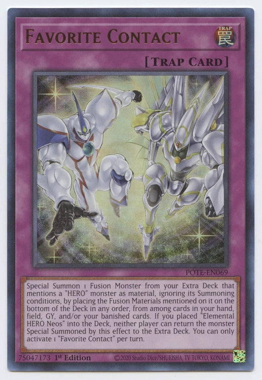 YU-GI-OH! Favorite Contact - POTE-EN069 - Ultra Rare - 1st Edition - Card - 1