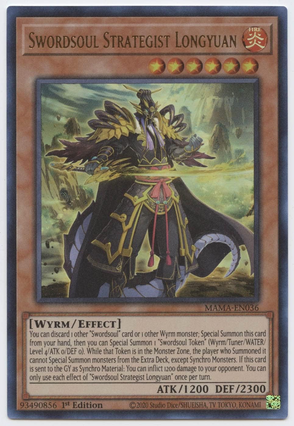 YU-GI-OH! Swordsoul Strategist Longyuan - MAMA-EN036 - Ultra Rare - 1st Edition