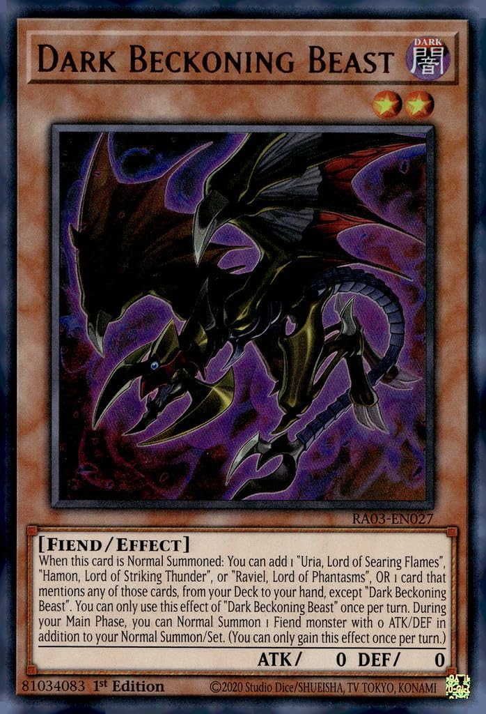 Dark Beckoning Beast (UR) - RA03-EN027 - Ultra Rare - 1st Edition
