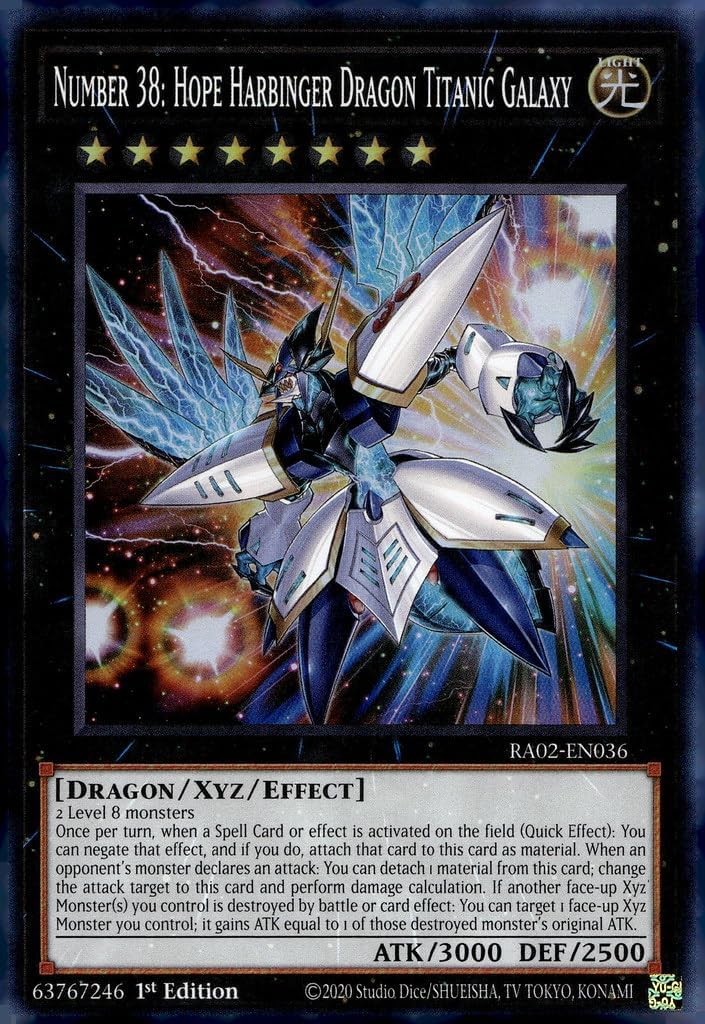 Number 38: Hope Harbinger Dragon Titanic Galaxy - RA02-EN036 - Super Rare - 1st Edition