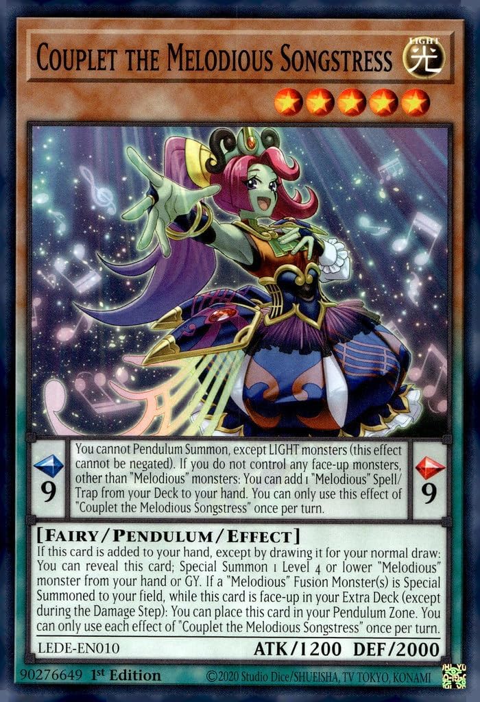 YU-GI-OH! Couplet The Melodious Songstress - LEDE-EN010 - Common - 1st Edition