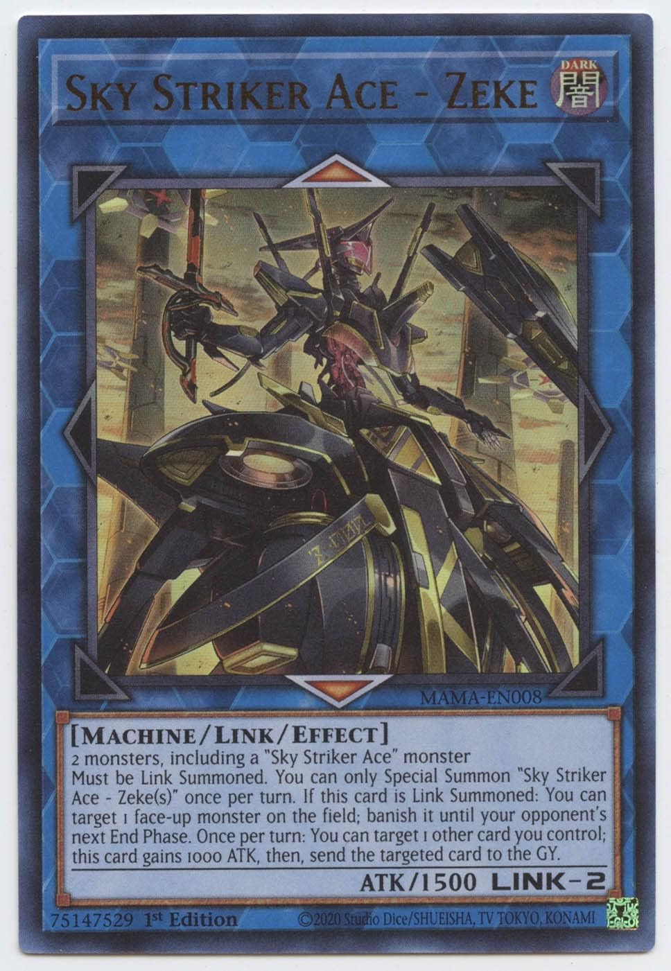 Sky Striker Ace - Zeke - MAMA-EN008 - Ultra Rare - 1st Edition