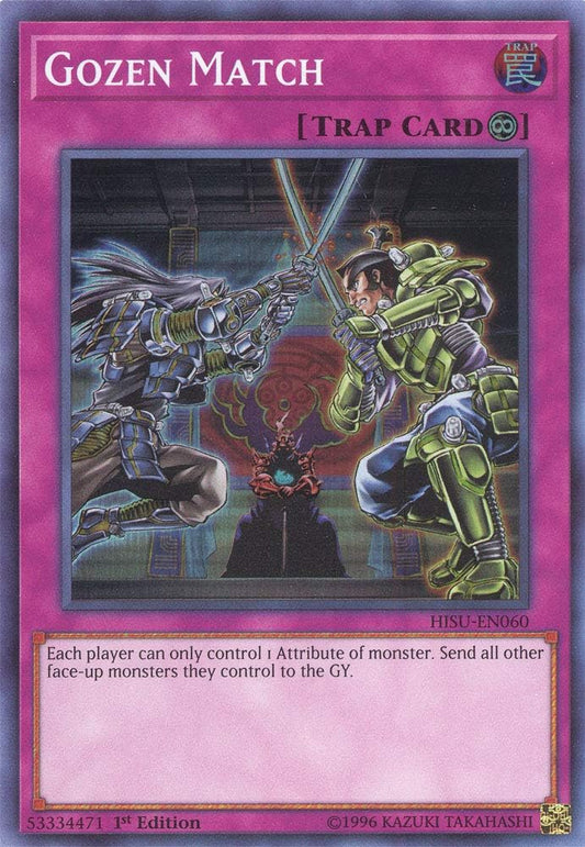 Yu-Gi-Oh! Singles - Gozen Match - HISU-EN060 - Super Rare - 1st Edition - Hidden Summoners